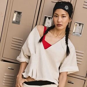 Free People Movement For The Win V-Neck Tee NWOT